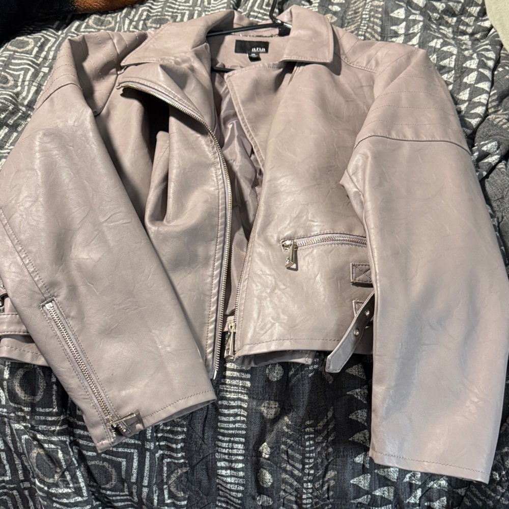 Dusty Pink Leather Jacket